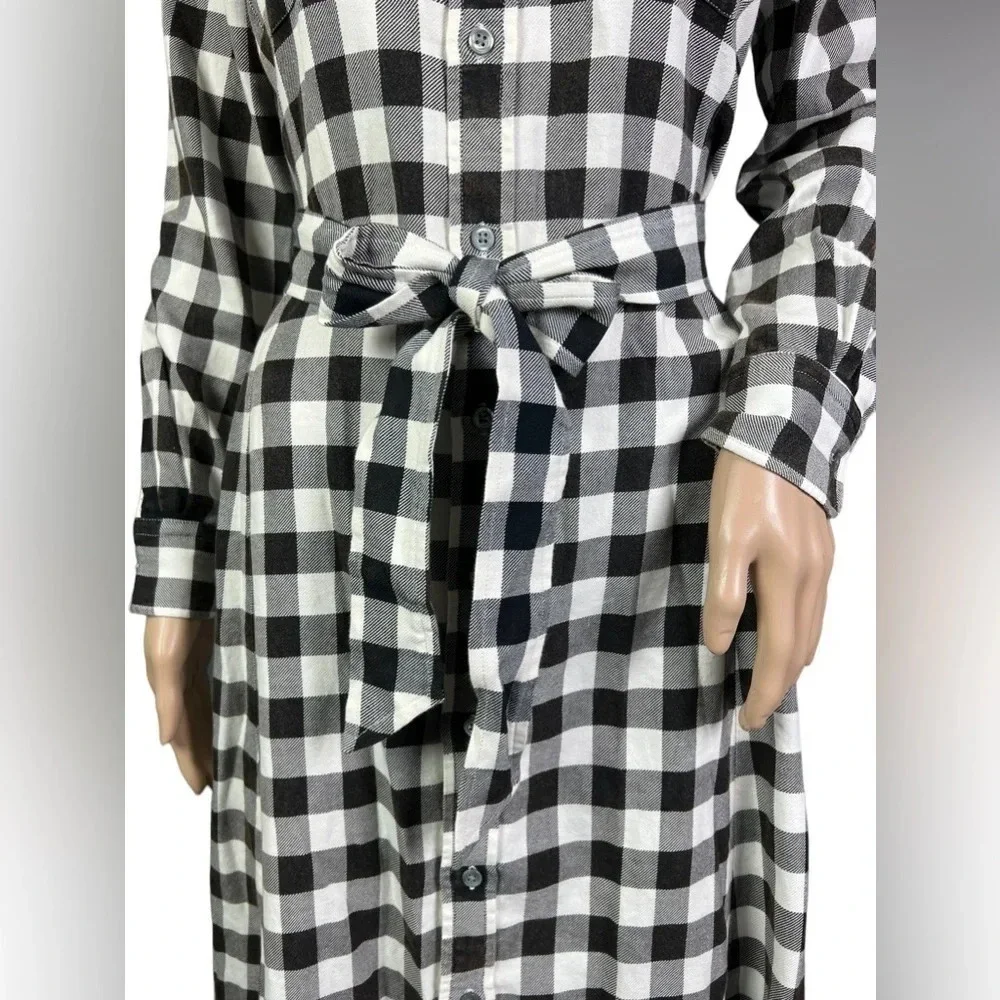 NWT Polo Ralph Lauren Shirtdress Womens Size 0 Check Buffalo Belted Twill - Picture 7 of 12
